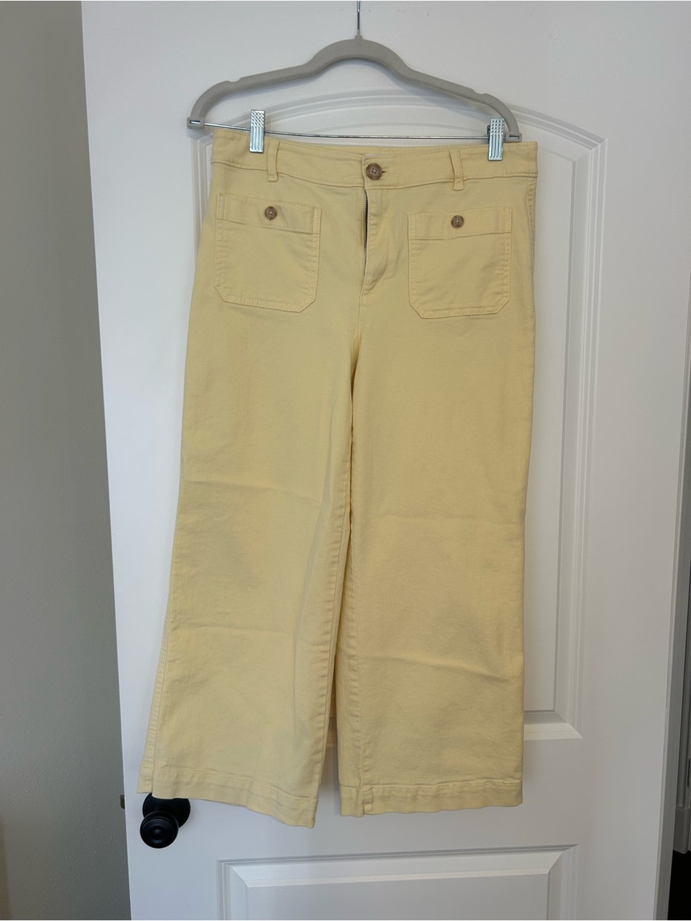 Loft Women’s Wide-Leg Jeans in Light Yellow
